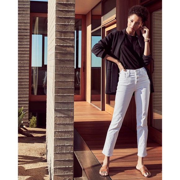 J. Crew 10" Vintage Slim-Straight Jean in White - Picture 4 of 16